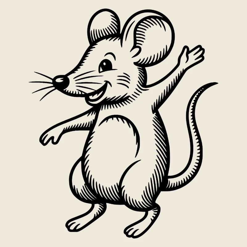 Souris Danse, Danse, Saut, Riant, Saute, Agite, Célébre,