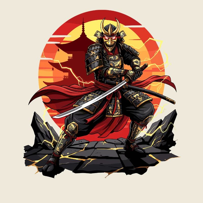 Otaku Samurai Warrior Japan Katana Design