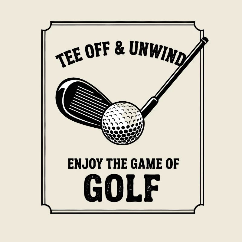 Golf vintage design Tee Off & Dread Sport