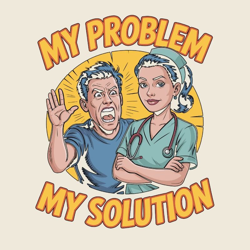 Infirmière en soins intensifs Mon problème Ma solution Pictogramme Maman Papa