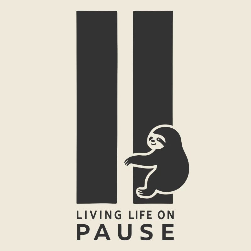 Sloth Living Life on Pause Chilling Relaxing