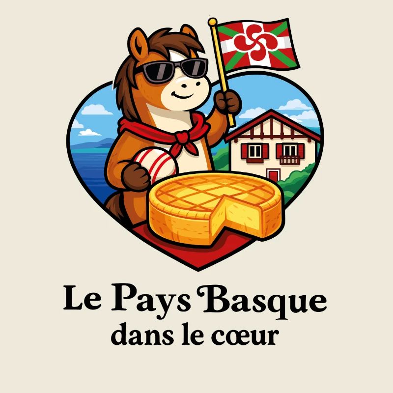 Basque Country in the Heart Pottok Basque Cake