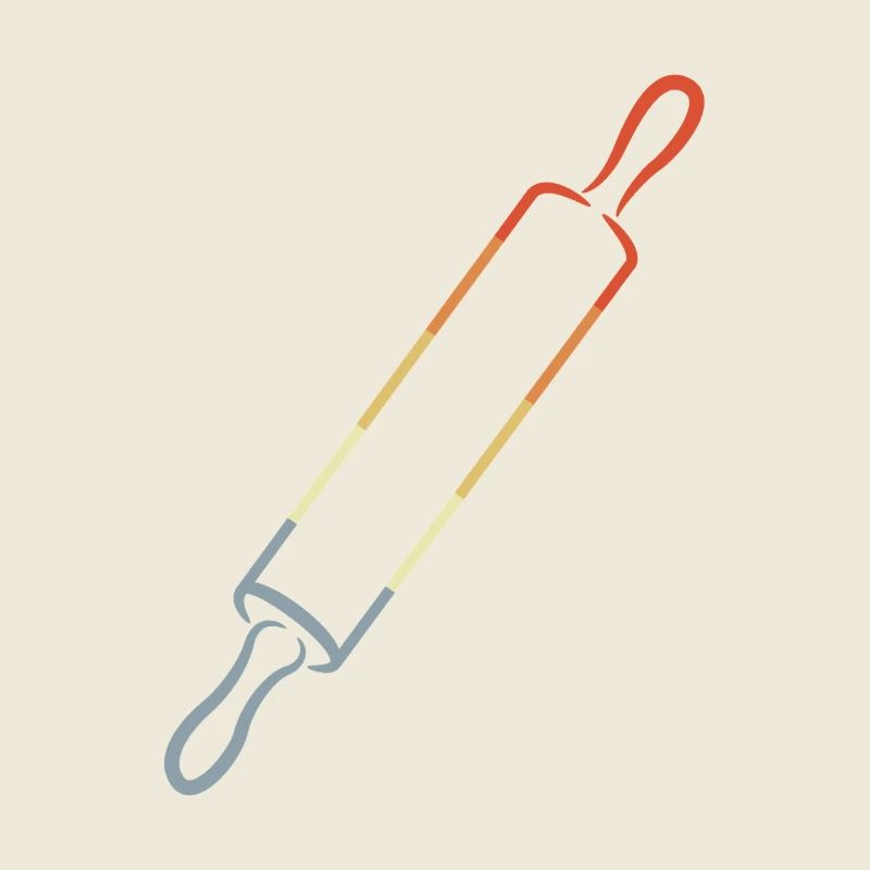 Vintage Rolling Pin Sketch