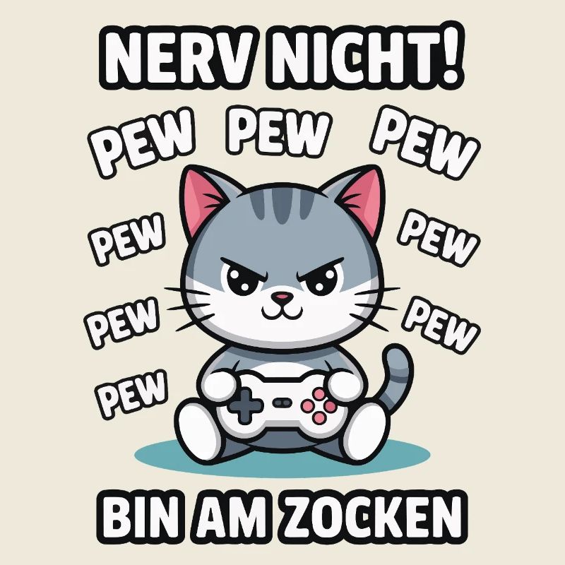 Nerve Not I'm Gambling Gamer Cat Design