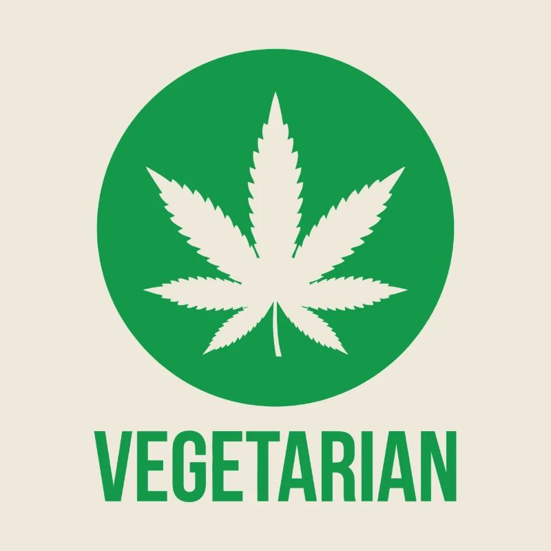 Vegetarian Cannabis – Witziges Kiffer Design