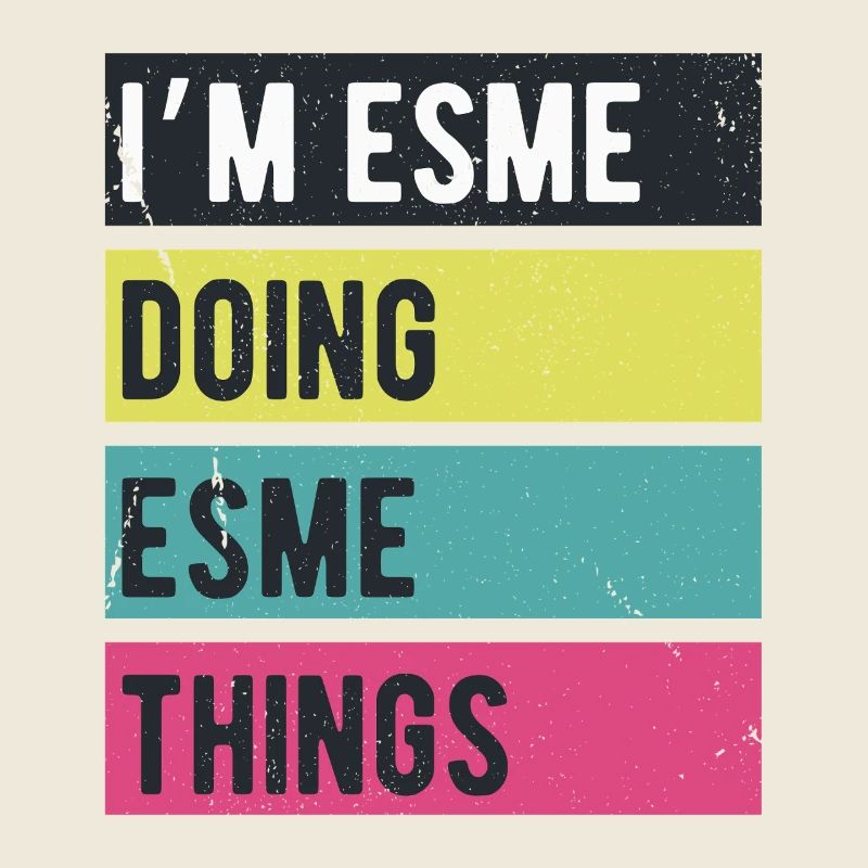 Ich bin Esme und mache Esme-Dinge Retro-Farben