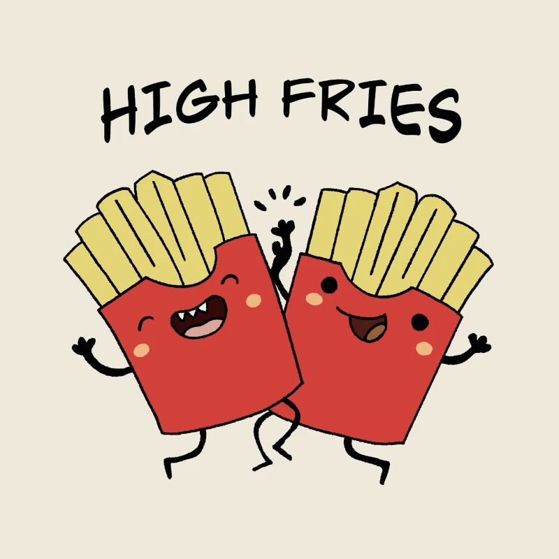 Jumeaux aux frites joyeux
