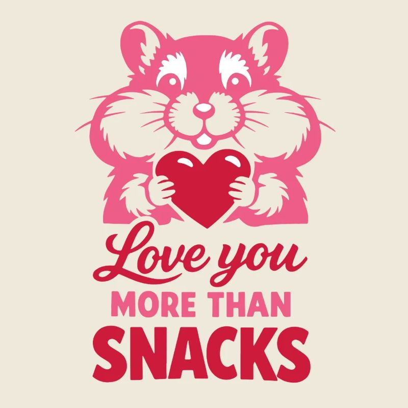 Je t’aime plus que des snacks – Hamster