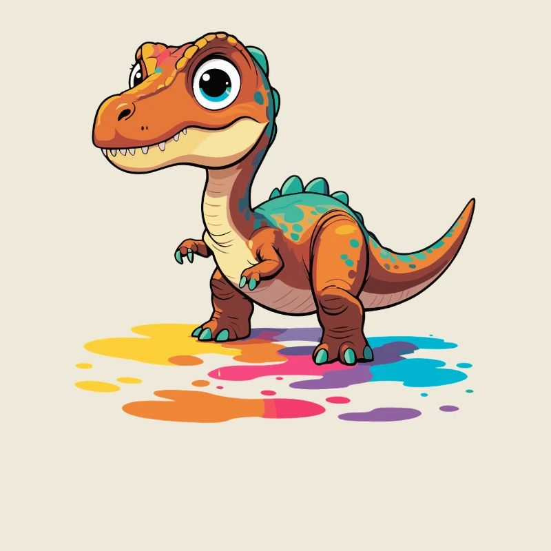 Des éclats colorés de dinosaures