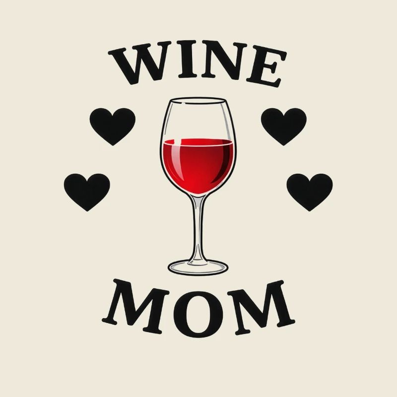 Wine Mom Weinglas Herzdesign