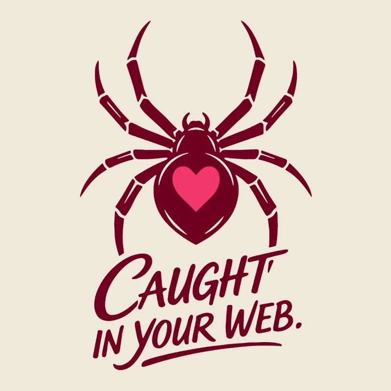Caught in your web | Valentins Tag | Spinne Herz