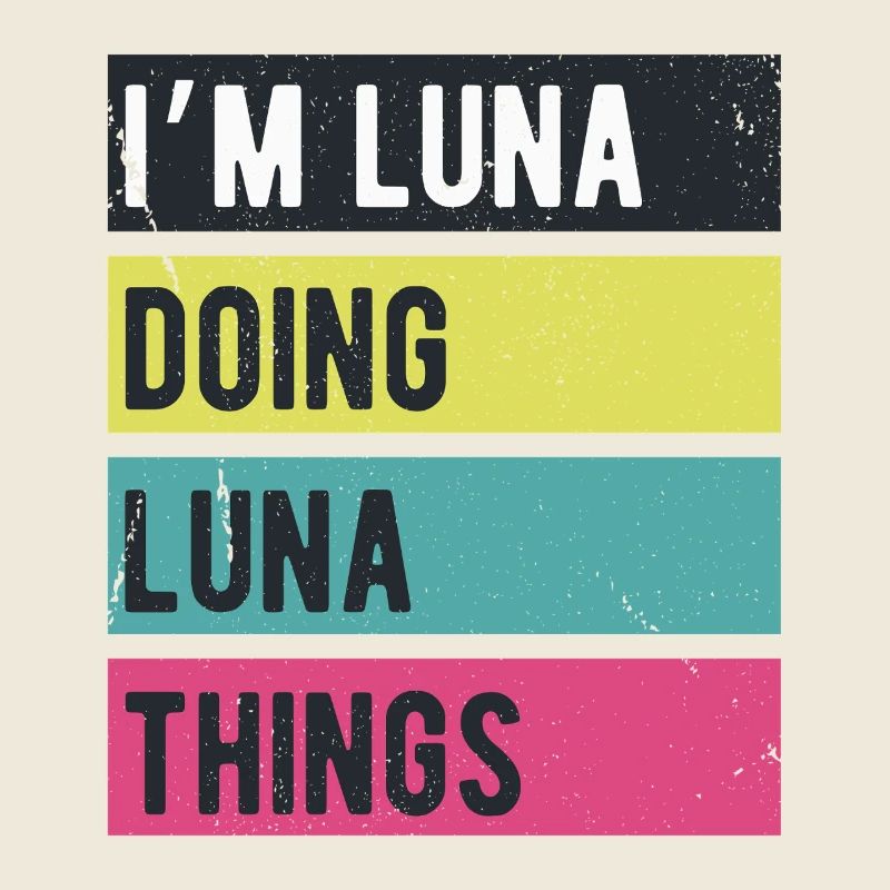 Ich bin Luna und mache Luna-Dinge Retro-Farben