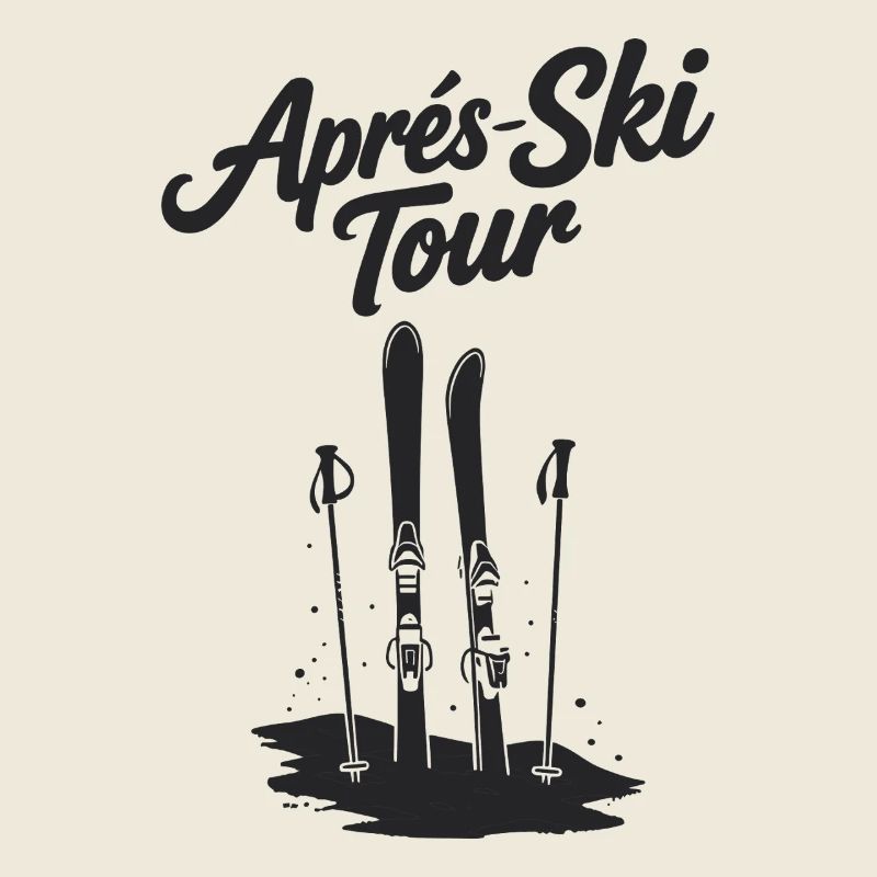 Groupe vacances d’hiver après ski ski