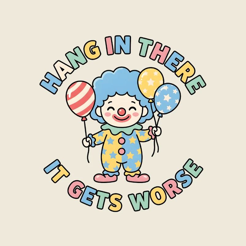 Süßer Clown, halt durch, es wird noch schlimmer, Humor