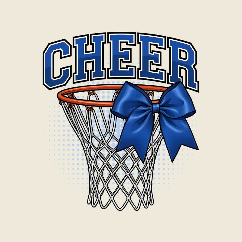 Cheer Hoop Blue Bow