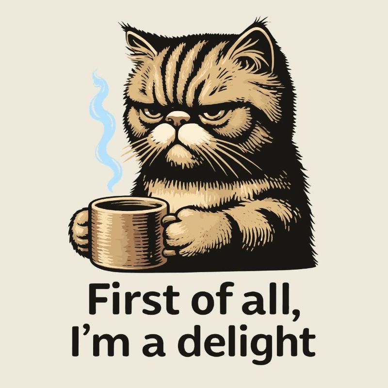 Chat et café: premier délice