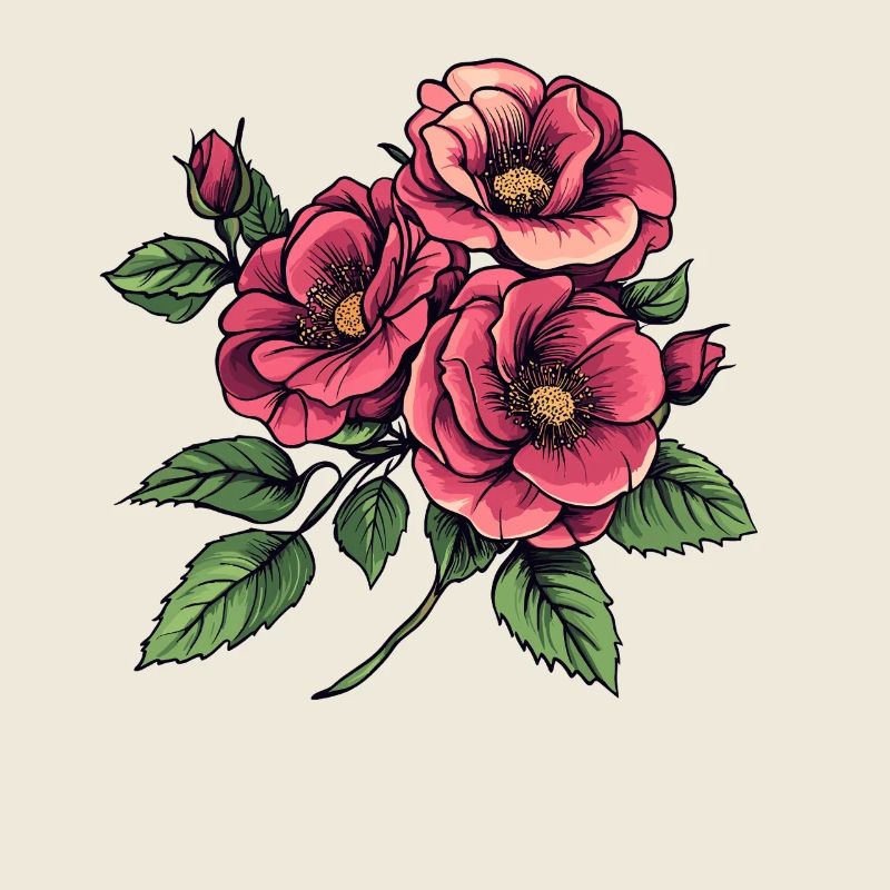 Bouquet de roses dans le style vintage