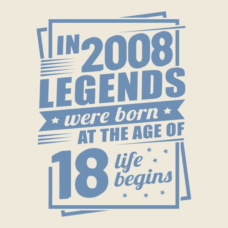 Legendary since 2008 18 Birthday Vintage Design