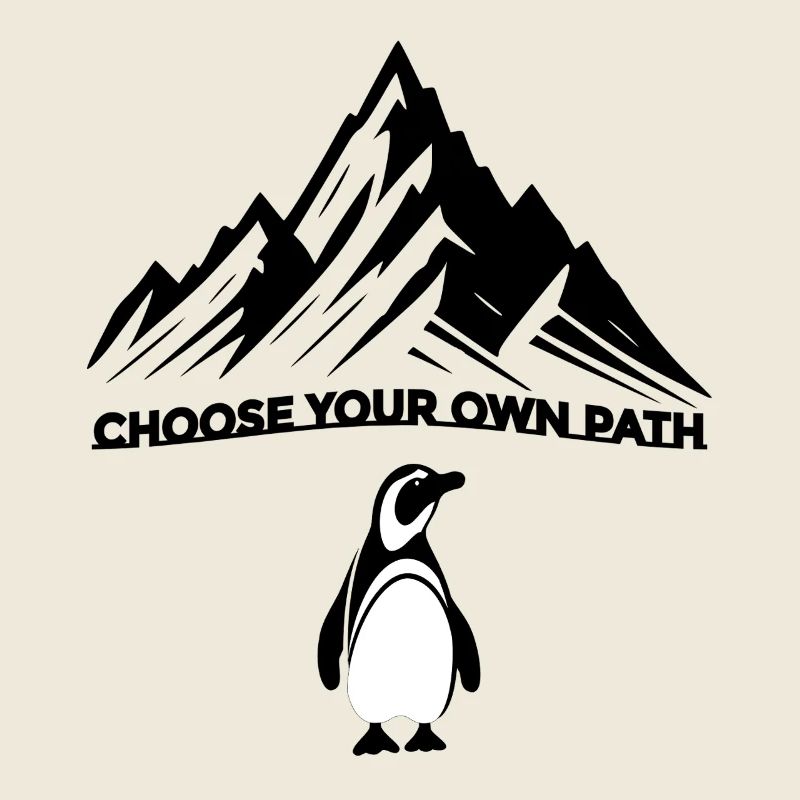 Minimalist Penguin Silhouette