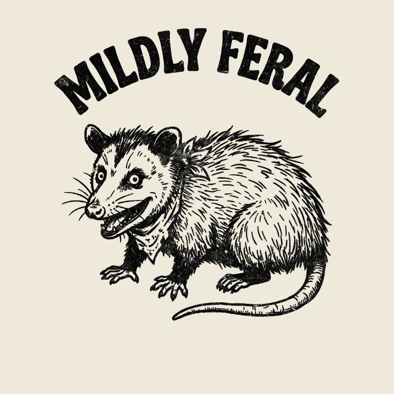 Mildly Feral Funny Possum