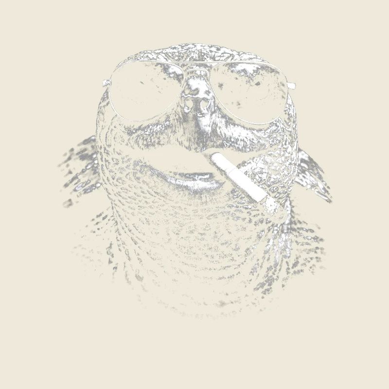 Schildkröte mit Sonnenbrille und Zigarette