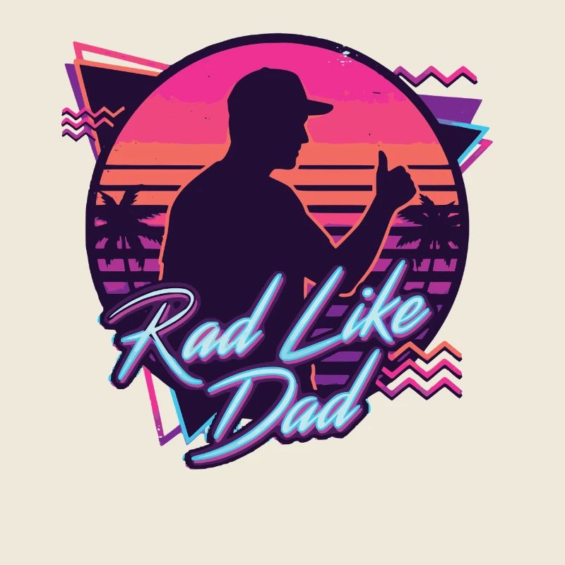 Rad Like Dad Retro Neon Design