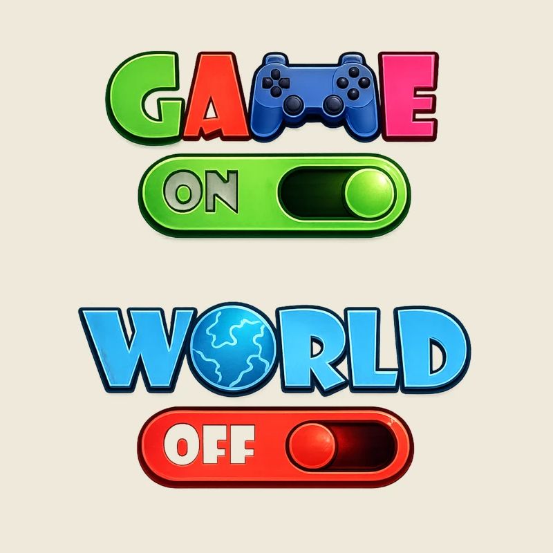 Game On – World Off | Gamer design with controller