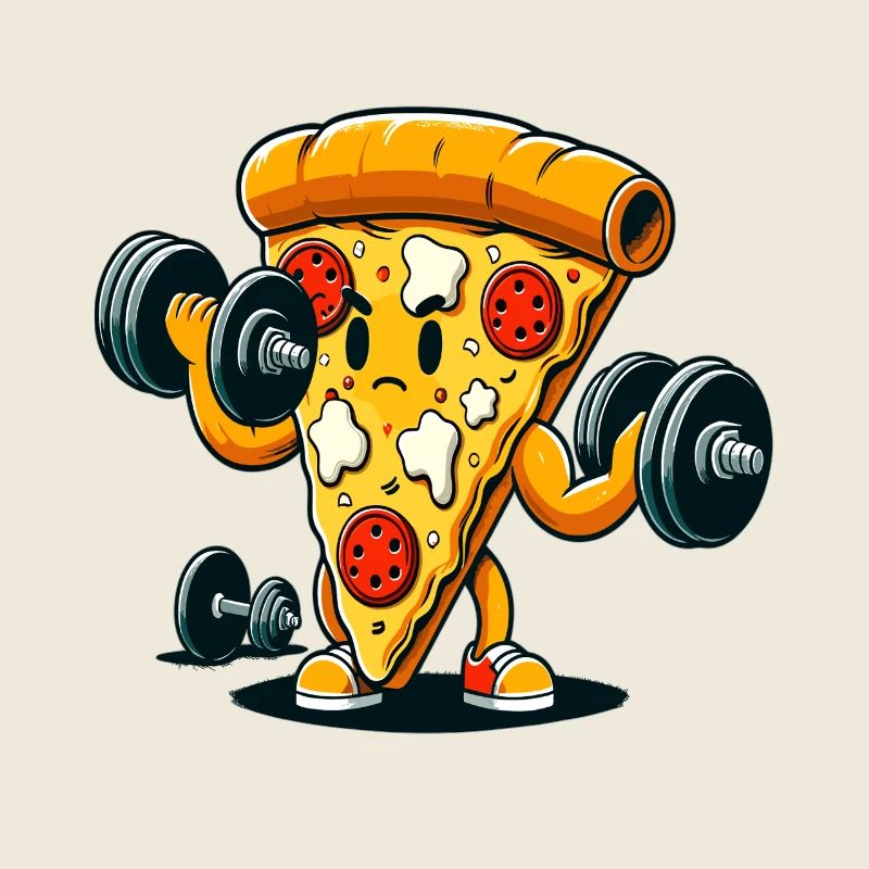 Kraftpizza Hebt Gewichte
