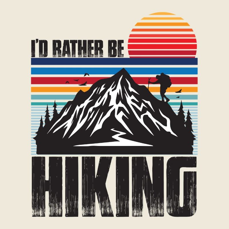 Prefer hiking: mountain landscape sunset