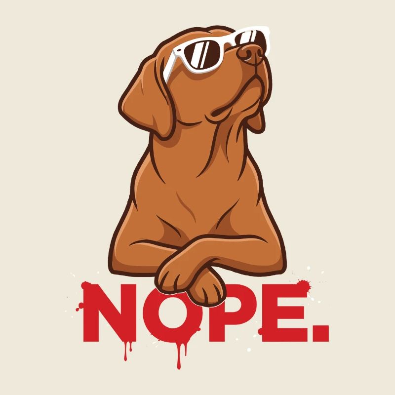 Nope. – Cooler Foxred Labbi mit Sonnenbrille