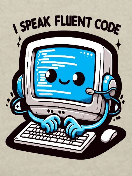 I Speak Fluent Code Retro Computer