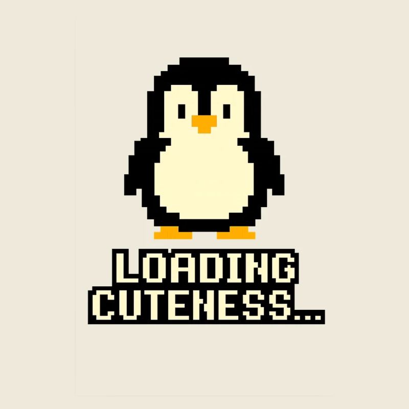 Mignonnerie de Pixel Penguin Charging