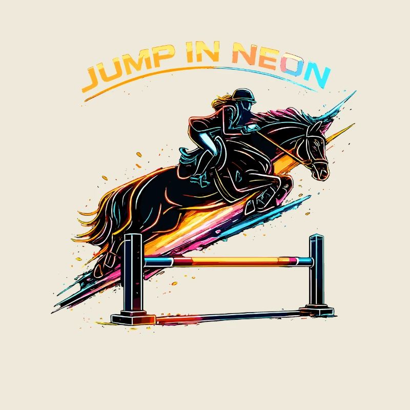 Sauter dans le néon – Saut d’obstacles dans le style néon