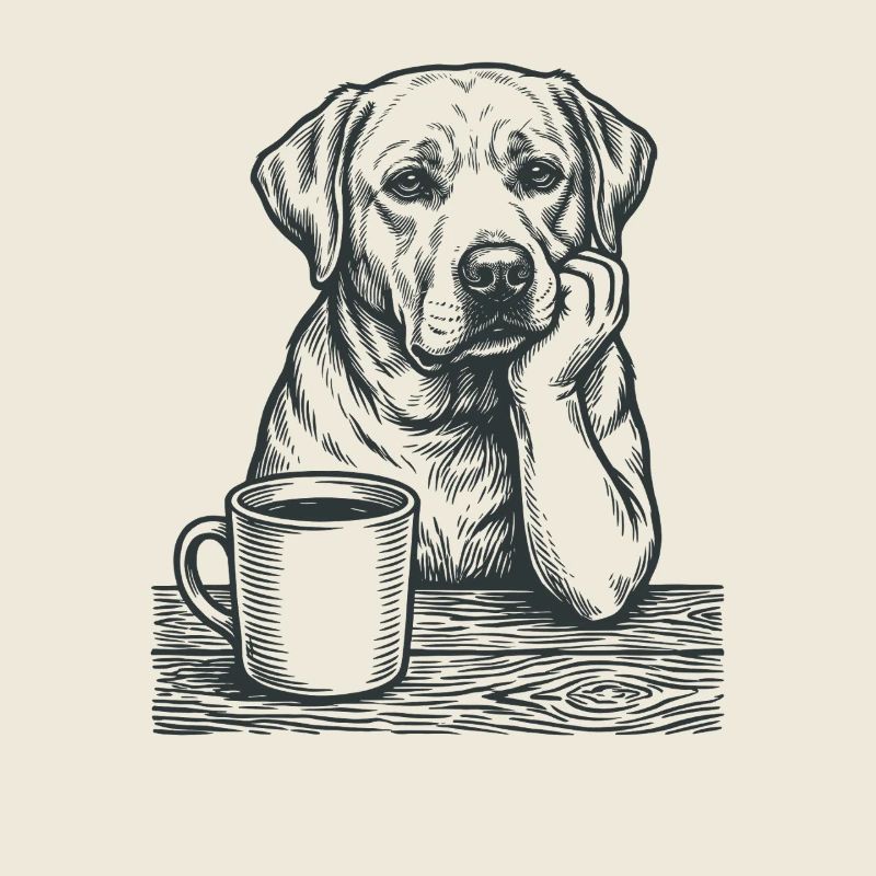 Vrai Labrador Café Mauvais Look Matinal