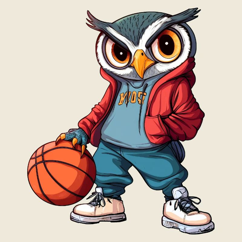 Eulen Basketball Vogel