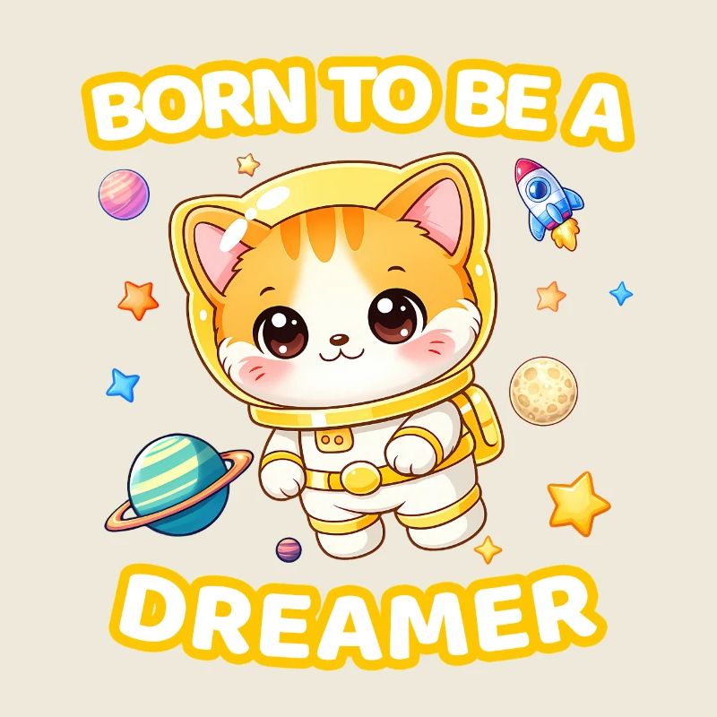 Born to Be a Dreamer Astronaut Kitten - Neutral 2