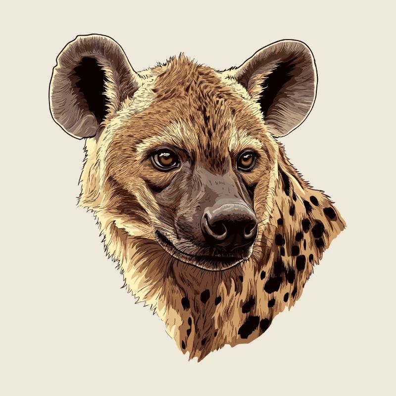 Illustration de la hyène de savane