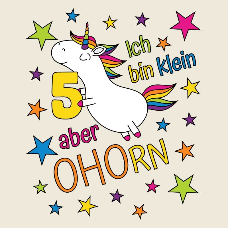 5 Jahre Mädchen Einhorn Ich bin klein aber ohorn