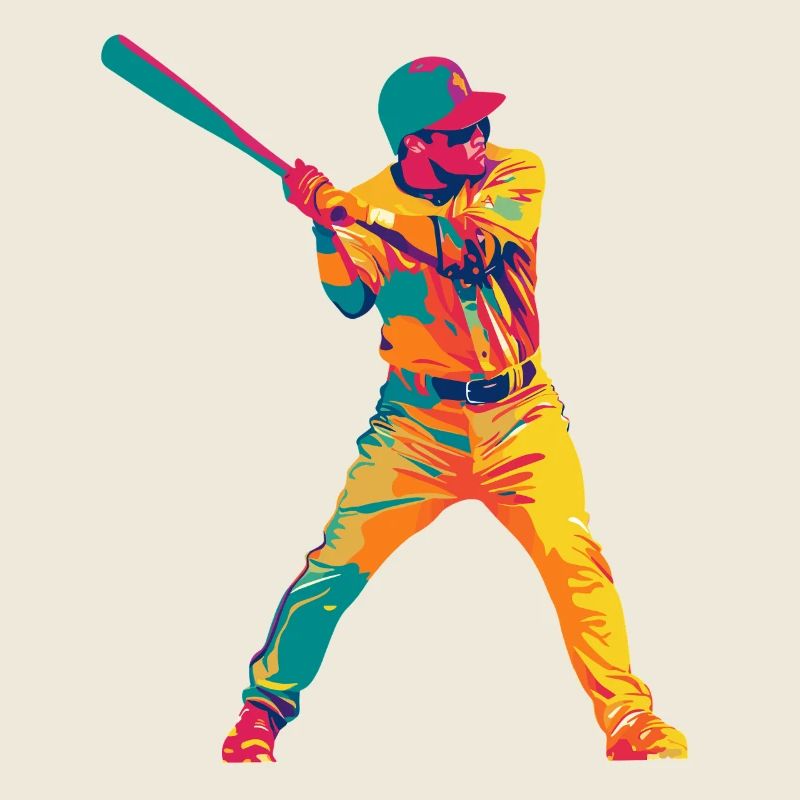 Pop-Art Baseball-Schwung