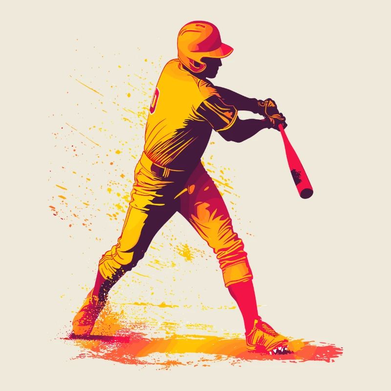 Battoir de baseball à explosion de couleur