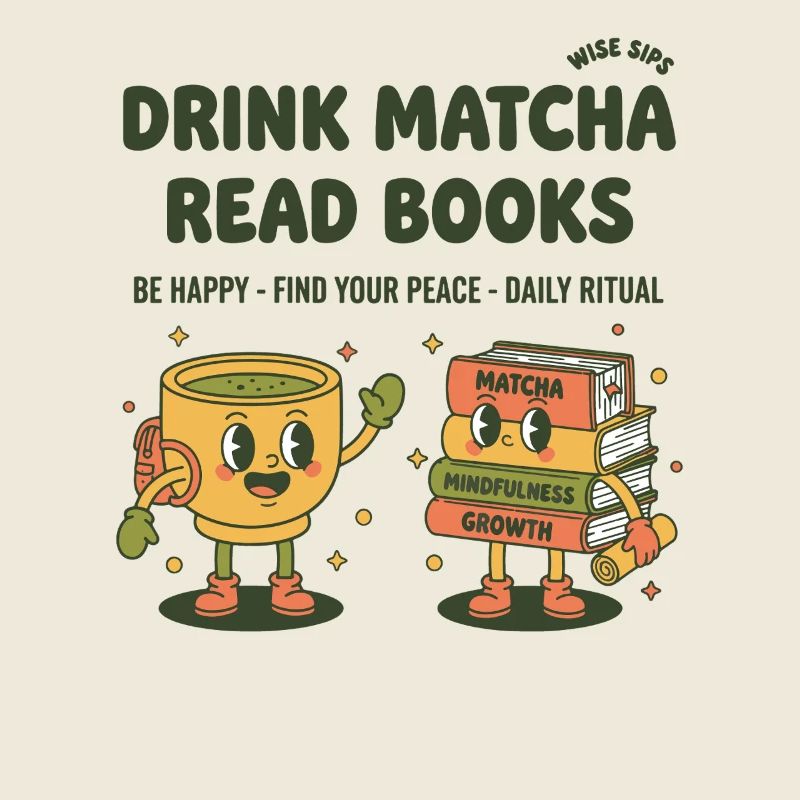Drink Matcha Read Books Matcha Tea Lover Reading