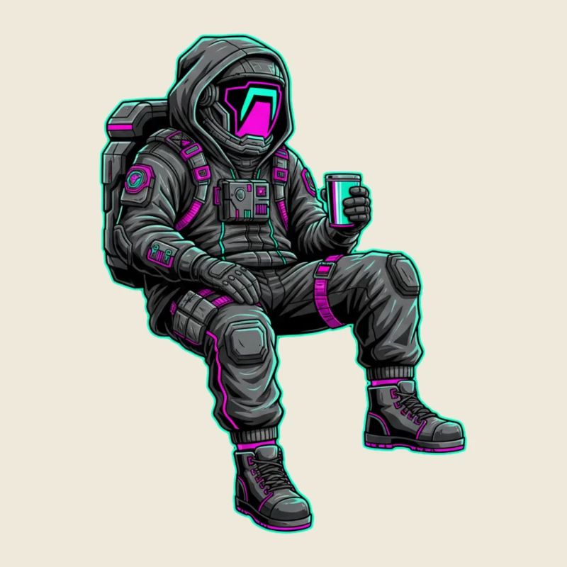 Pouvoir néon de l’astronaute nocturne