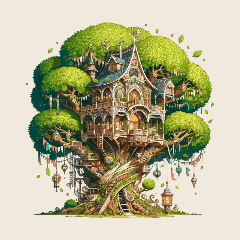 Treehouse Castle in the World Forest