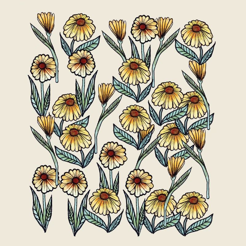Sunlit Daisy Blumenmuster