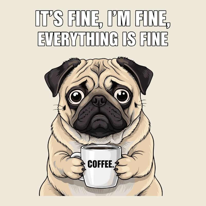 Its Fine Im Fine Kaffee Mops