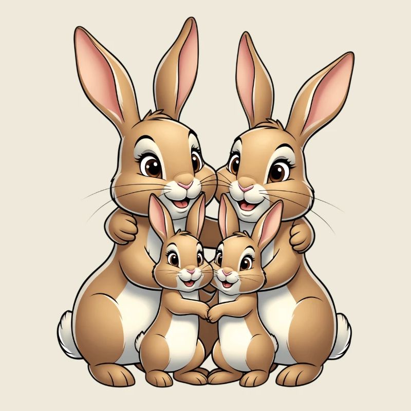Rabbit Family Happiness