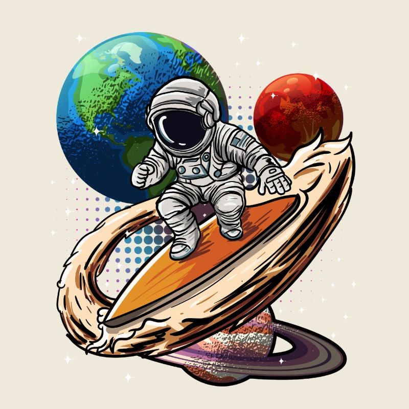 Astronaute Wave Rider Cosmos