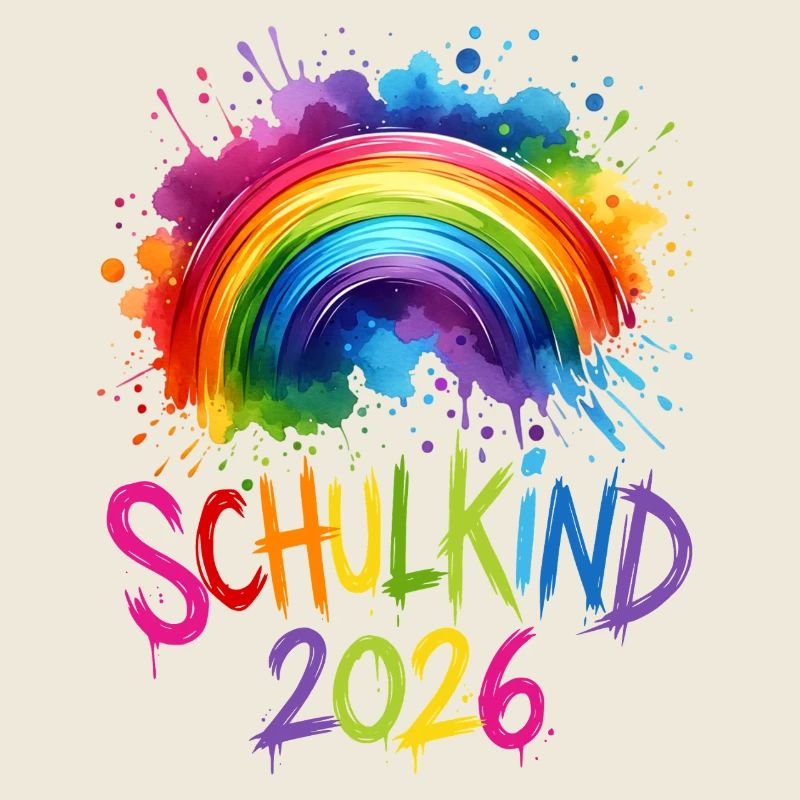 Schulkind 2026 Regenbogen