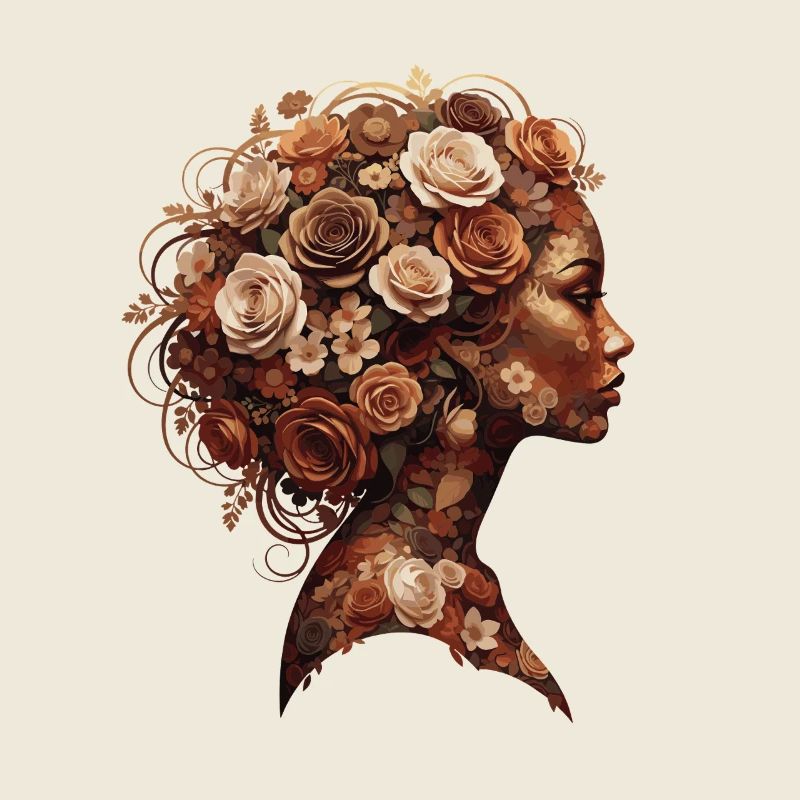 Erdton Flower Portrait Head Profile