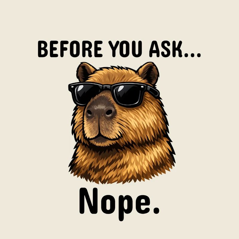 Capybara NOPE Not today Retro T-Shirt
